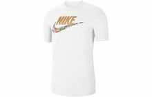 Nike Sportswear 经典旗帜标志印花复古美式风格短袖T恤，白色，男款 - 白色 - 查看 13