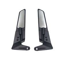 Kit de espejos retrovisores con aletas invisibles para motocicleta para Kawasaki Z900 Z650 2021 2022 2023, espejos retrovisores ajustables - Negro - Ver 4