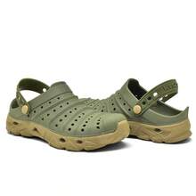Babuche Clog Pesca Camping Proteção Chinelo Sandalia Unissex - Verde - Visão 5