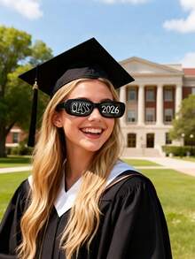 6个/3个/1个 2026毕业派对眼镜，DIY创意新颖毕业派对拍照道具，毕业派对装饰，毕业主题派对礼物，毕业典礼派对用品，趣味毕业典礼装饰眼镜，2026毕业典礼派对配件 - 多色 - 查看 3