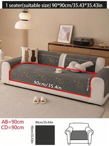 一件装时尚简约雪尼尔沙发套，星月箔印设计。适用于单人/双人/三人/四人座及L型沙发。防滑、防刮、防尘、防污，宠物友好型沙发套。可机洗、手洗、干洗。四季皆宜的客厅沙发套，既可作为装饰亮点，又可保护家具，适用于卧室、书房、餐厅和客厅。是斋月和节日装饰的理想之选。 - 灰色 - 查看 16