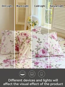 1pc/2pcs/4pcs Floral Print Pillowcase, Breathable Soft Comfortable, Envelope Closure Suitable For Bedroom Sofa Home Decor, Retro Style Bedroom Living Room Home Decor, Pillow Insert Not Included, Suitable For All Seasons - Multicolor - View 8