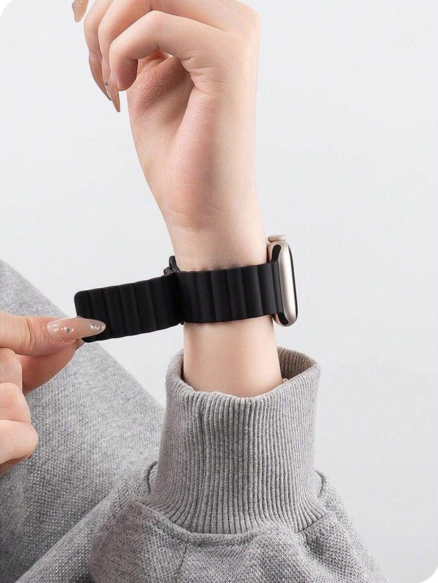 1条女士磁吸式表带，适用于 42mm 38mm 40mm 41mm 44mm 45mm 46mm 49mm，时尚智能手表替换表带，适用于Series Ultra2 Ultra SE2 SE 11 10 9 8 7 6 5 4 3 2 1