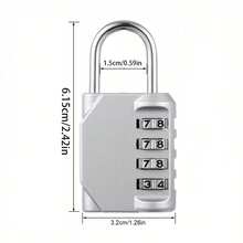 A Heavy-Duty Waterproof Metal Padlock With A 4-Digit Combination Lock - A Burglarproof Lock Suitable For Homes, Gyms, Lockers, Suitcases, Boats, And Cabinets - Easy-Use Key Lock (Padlock Only). - Multicolor - View 12