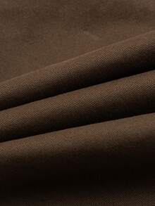 Boys' Letter Embroidery Casual Woven Pants - Coffee Brown - View 12