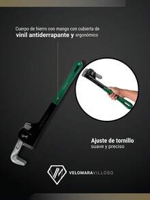 Llave Stilson 24 Pulgadas Para Tubo Herramienta Plomero Pinza Presion Profesional - boca plana - Ver 5
