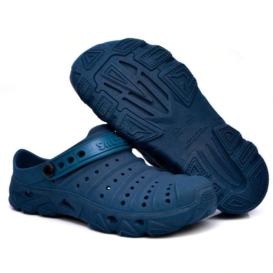 Babuche Clog Pesca Camping Proteção Chinelo Sandalia Unissex - Azul - Visão 1