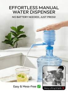 1 pièce Pompe à eau manuelle, distributeur d'eau en bouteille, pompe à eau manuelle - pompe à eau manuelle portable, sans batterie ni alimentation électrique nécessaire, eau potable en bouteille propre et hygiénique, distributeur manuel amovible avec tube souple, convient pour la maison, le bureau, les voyages et l'extérieur, dispositif de pompage d'eau portable, accessoire de barbecue d'extérieur - Multicolore - Voir 4