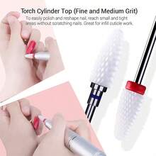 1pc Ceramic Nail Drill Bit Replacement Head, Nail Polish Remover, Buffing Head, Manicure Tool - Multicolor - View 10