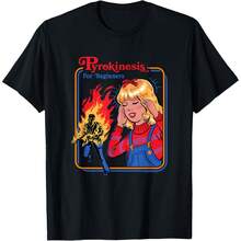 Stevens Rhodesa Pyrokinesis For Beginners Retro Dark Humor T-Shirt - Black - View 1