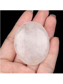 38x48mm Natural Crystal Oval Massage Stone, SPA Hot Compress Stone For Essential Oil Therapy - Oval Polished Stone - View 13