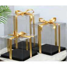 PET Material, Sturdy & Reusable, A Stylish Choice For Birthday & Holiday Gifts - Black - View 2