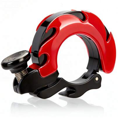 自行车铃铛 迷你铝合金铃铛 - 超响亮，升级版，适用于山地车、公路车和电动自行车 - 适配 19-25.4 毫米车把，是山地车的理想之选。