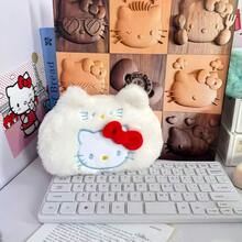 SANRIO 卡通畅销猫咪毛绒化妆包，便携旅行必备收纳袋，可爱奢华高品质网红大容量文具笔袋 - 彩色 - 查看 12