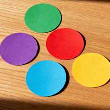 5/10 piezas Círculos de pizarra blanca seca desmontables de 6/9 pulgadas - Ideal para uso en el aula y para maestros, pizarra blanca seca, enseñanza, dibujo, etc. - Papel artesanal redondo de colores - Ver 6