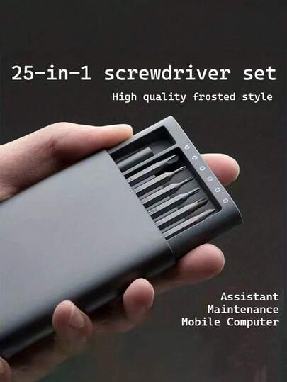25-In-1 Mini Screwdriver Set With Flathead, And Pozidriv Bits - Ideal For Electronics, Mobile Phones, Computers, Glasses, Watches, And Jewelry Repair - Durable Plastic, No Battery Needed, Precision Tool Kit|Compact Screwdriver Set|Durable Plastic Handle, Screwdriver Set