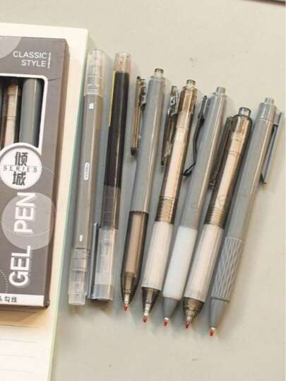 3pcs Retractable Ballpoint Pens, Solid Color Design, Specially Crafted For Exams, Aesthetically Japanese Nib Design, Quick-Drying Ink, Comfortable Grip, Durable For Art, Writing, Back-To-School, Office, Classroom And Home Use