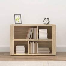 vidaXL Sideboard Sonoma-Eiche 80x30x54 cm Holzwerkstoff - Gelb - Übersicht 3