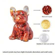 1pc Crystal French Bulldog Statue Decor - Resin Casting Crafted, Bulldog DIY Jewelry Decoration, Home, Yard, Aquarium Decor Stone, Garden Decor, Planter & Fish Tank Stone, Wishing Bottle Paint Stone, Christmas, Halloween, Pet Lover Exclusive, Best Holiday Gift - Crystal French Bulldog Statue Ornament - View 4