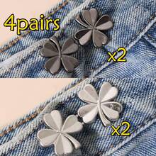 三叶草牛仔裤腰带夹 - 可调节腰部束紧带,无需缝纫金属合金纽扣,可重复使用且可拆卸,塑造纤细腰身 - 多色 - 查看 21