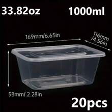 20pcs Stackable Microwave- PP Meal Prep Containers With Lids, Dishwasher-, Suitable For Home Kitchen, Restaurant, Takeout, Picnic - Multicolor - View 11