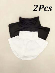 Set de 2 cuellos de camisa a rayas de cuello alto unisex, accesorio de moda para capas, cálido y cómodo - Estilo 2 - Ver 10