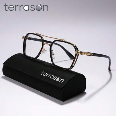 Premium Eyeglass Case & Cloth, Fashionable Unisex Casual Eyeglasses Frame, Suitable For Performance, Photography, Decoration