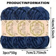 3件/套 150克 绒毛雪尼尔纱线，蓬松柔软的绒毛纱线，适合编织初学者的厚实柔软雪尼尔纱线 - 雪尼爾紗線 - 查看 2