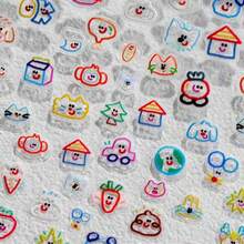 一套可爱的卡通贴纸，包含各种动物元素，适合装饰笔记本、计划本、手机和其他表面。也适用于美甲、剪贴簿、笔记本、相框、手机壳、垃圾桶、杯子、DIY个性化、学习用品、礼品包装、行李箱贴纸等。 - 多款式 - 查看 1