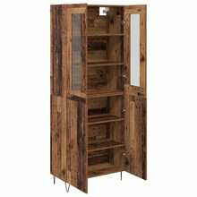 vidaXL Highboard Altholz 69,5 x 34 x 180 cm Holzwerkstoff - Gelb - Übersicht 5