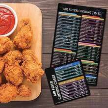 Air Fryer Cheat Sheet Magnetic Air Fryer Cooking Times Chart Magnet Cheat Sheet Set Air Fryer Accessories Cook Book Recipe Card Meat Temp Guide For Airfryer Oven Cooking Pot Kitchen Appliances 2 Pack - For Air Fryer - View 7
