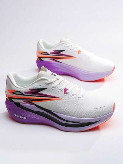 新款超轻厚底大码篮球鞋，休闲运动风，防滑耐磨跑鞋，柔软弹力徒步鞋，减震回弹休闲鞋（不对称手绘鞋底图案）