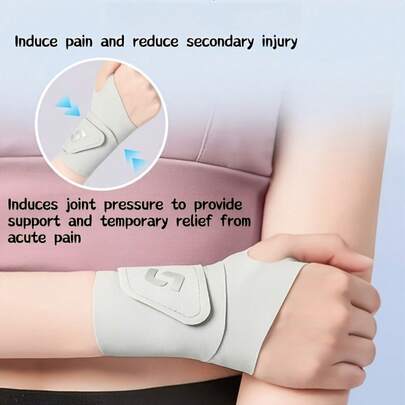 腕部支撑压缩带和腕套，适用于健身、举重、运动保护、预防扭伤、缓解疼痛，可调节，随时随地佩戴。