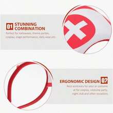 4/2/1件万圣节性感护士十字头箍听诊器笔套装角色扮演派对系列单人派对服装配饰，圣诞节女士奇趣时尚基础套装 - 彩色 - 查看 11