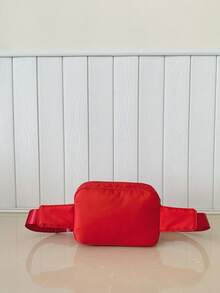 1pc Teenager Multi-Pocket Zipper Closure Solid Color Casual Crossbody Bag, Suitable For Ramadan Shopping And Daily Use - A - View 7