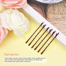 50/100pcs Bobbi Pins,Curling Clips,Non-Slip Hair Clips For Women,With Storage Box,Suitable For All Hair Types Hair - Brown - View 2