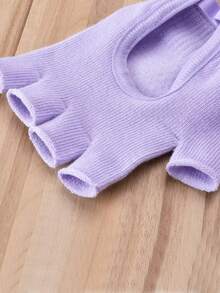 1 双女士露指露背保暖五指瑜伽手套，防滑瑜伽配件 - A - 查看 6