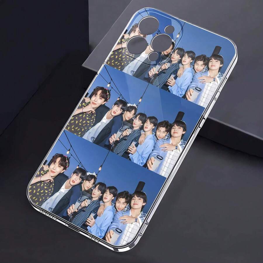 Miembros de celebrando en una noche azul. Esta elegante funda para teléfono con temática de es compatible con Samsung, Apple, VIVO, OPPO, , Transsion, , y Honor. Fabricada en silicona TPU, ofrece protección contra golpes y caídas, además de una sensación superior. Es un regalo ideal para familiares, amigos y seres queridos, y una opción perfecta para San Valentín y Año Nuevo. - transparente - Ver 1