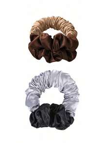 女士免加热卷发棒，棕色缎面材质，发箍式设计，内置柔韧金属丝，适合过夜使用，高回弹橡胶填充，柔软舒适，无需加热即可打造自然卷发，适合普通发质，尤其适合长发，时尚百搭，是外出和运动的理想配饰。母亲节礼物，送给妈妈的礼物。缎面材质。 - 彩色 - 查看 19