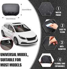 Tallew 4 Pcs Universal Car Headrest Cover Soft Car Seat Rest Cover Protector Fabric Head Rest Coverings For Truck Auto(Gray) - ColorB - View 2