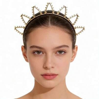 Alloy Virgin Mary Halo Gear Decor, Suitable For Party, Daily Wear, And Photography