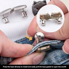 1/2/3/4 Pairs Cat Buckle Detachable Waist Cincher, No Sewing Denim Waist Shaper For Cats - Multicolor - View 3