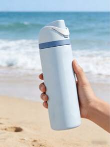 24oz/32oz Travel-Sized Water Bottle With Handle And Flip-Top Straw - Fits In Cup Holder, Leak-Proof And Insulated - Reusable, Made Of Stainless Steel - Cartoon Design - A Perfect Gift For Both Men And Women. - Multicolor - View 24