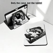 1 件装钓鱼图案翻盖保护套，带笔槽，兼容 iPad 10.9/10.2/Air 第五代/Pro 11/第十代/9.7/Air 2/iPad（第七代）/iPad（第八代）/iPad Air 4/5/iPad Pro 11/iPad 10.9 英寸（2022 年款），智能保护套，兼容 iPad Air 13 (M3 2025)/iPad Air 11 (M3 2025)/iPad Air 11 (M3 2025)/iPad 11 (A16 2025)，支持 S7/S8/S9/S6 Lite/S7+/S8+/S7FE/A7/A8/A9 - 彩色 - 查看 8