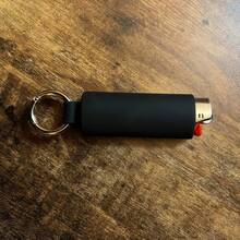 Silicone Fire Starter Case For J6 Lighter, With Spring Clip And Keychain -  Protective Cover, Compatible With J6 Rechargeable/ Disposable Lighter - Black - View 8