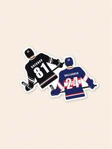 Heated Rivalry Ilya & Shane Jersey Sticker - Rozanov 81 & Hollander 24 Decal, Hockey Romance Bookish Merch For Kindle, Viral BookTok Gift - Multicolor - View 1