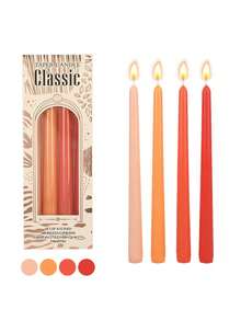 4 支装 10 英寸螺旋蜡烛 - 无香长燃装饰蜡烛，莫兰迪渐变长烛台，浪漫家居、婚礼、烛光晚餐无烟彩色烛台，适用于节日、婚礼和餐厅 - 多款 - 查看 3