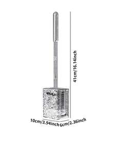 فرشاة تنظيف المرحاض من السيليكون بنمط الجليد - قطعة واحدة، فرشاة تنظيف المرحاض 360 درجة بدون زوايا ميتة، فرشاة تنظيف عميقة للحمام - فرشاة المرحاض - مشاهدة 5