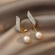 Silver Needle Korean Version Light Luxury Hot-Selling Women's Earrings Simple Elegant Versatile Stud Long Tassel Earrings Full Diamond - 1 - Xem 4