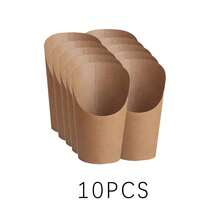 5/10/50个装一次性鸡蛋仔纸杯 - 斜角牛皮纸圆筒，适用于薯条、冰淇淋和小吃，是后院烧烤、野餐和派对的理想食品容器，新旧款式随机发货 - 野餐杯 - 查看 14